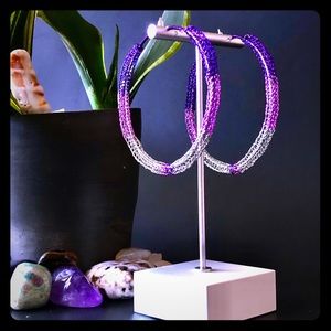 2.5” Handmade Lightweight Artistic Hoop Earrings